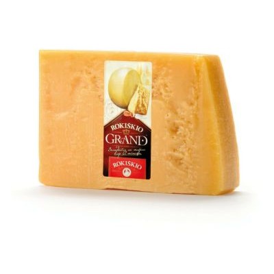 Sūris kietasis 12 mėn. Rokiškio GRAND 37%, galvomis, 1 kg